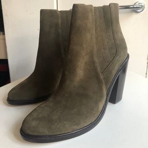 Joie Cloee Deep Olive Suede Bootie